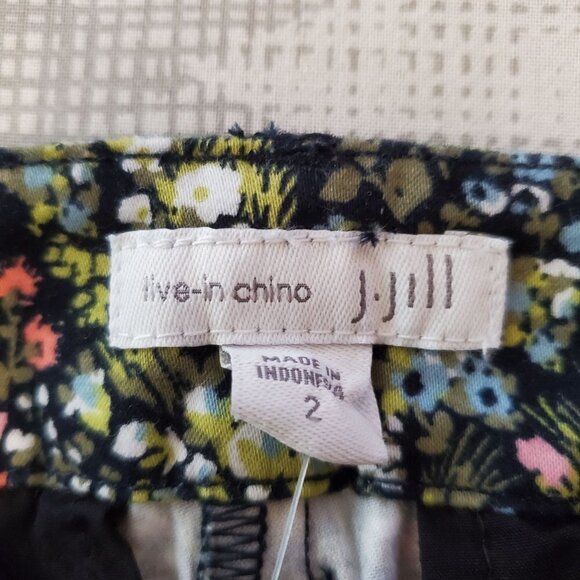 J. Jill 2 Live In Chino Ankle Pants Ditzy floral Tapered‎ leg stretch - Picture 3 of 12